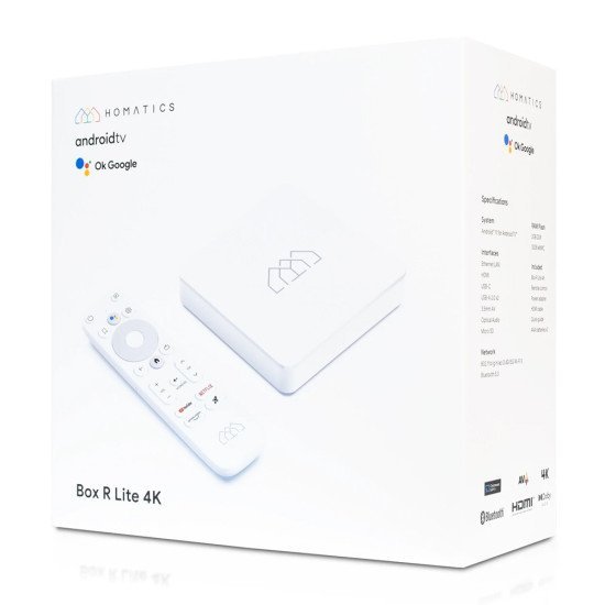 Homatics Tv Box R Lite 4K, 2/32Gb, Wifi, Google Πιστοποίηση, Android 12