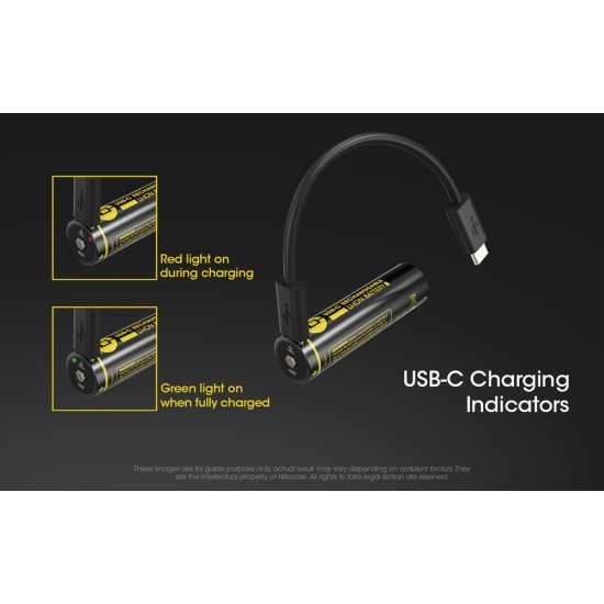 Nitecore Επαναφορτιζόμενη Μπαταρία Τύπου 18650 Nl1826R, 2600Mah, Usb-C