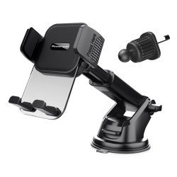 Powertech Βάση Smartphone Αυτοκινήτου Pt-1238, Ταμπλό & Αεραγωγών, Μαύρη