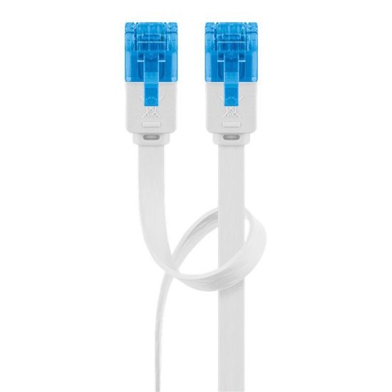 Goobay Καλώδιο Δικτύου 96369, Cat 6A U/Utp, Flat, 500Mhz, Cu, 10M, Λευκό Goobay Καλώδιο Δικτύου 96369, Cat 6A U/Utp, Flat, 500Mhz, Cu, 10M, Λευκό