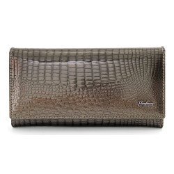 Henghuang Γυναικείο Πορτοφόλι Lbag-0029, Δερμάτινο, Γκρι