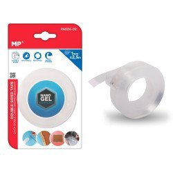 Mp Κολλητική Ταινία Διπλής Όψεως Pa524-02, Nano Gel, 19Mm X 2.5M, Διάφανη