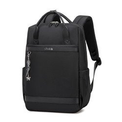Chantria Γυναικεία Τσάντα Πλάτης Cb00639 Με Θήκη Laptop 14", 12.5L, Μαύρη