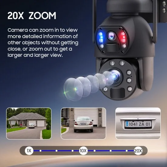 Sectec Smart Ηλιακή Κάμερα St-5986M, 3Mp Dual Lens, 20X Zoom, Wifi, Sd, Ptz Sectec Smart Ηλιακή Κάμερα St-5986M, 3Mp Dual Lens, 20X Zoom, Wifi, Sd, Ptz