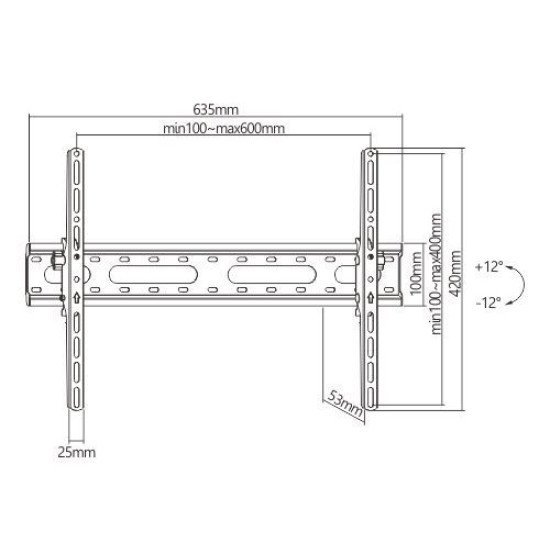 Powertech Επιτοίχια Βάση Pt-1275 Για Τηλεόραση 37-80", Έως 45Kg Powertech Επιτοίχια Βάση Pt-1275 Για Τηλεόραση 37-80", Έως 45Kg