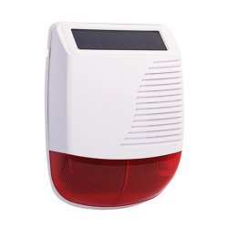 Powertech Ηλιακή Σειρήνα Pt-1287, Εξωτερικού Χώρου, 120Db, Κόκκινη