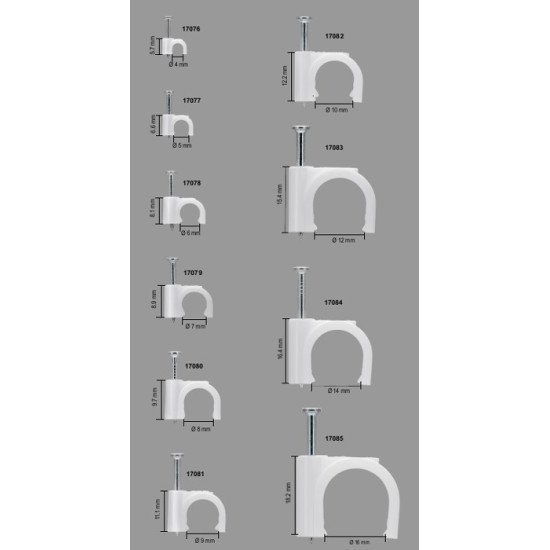 Goobay Ρόκα Στήριξης Καλωδίων 17080, 8Mm, Λευκό, 100Τμχ Goobay Ρόκα Στήριξης Καλωδίων 17080, 8Mm, Λευκό, 100Τμχ