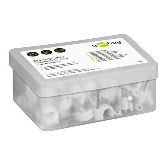 Goobay Ρόκα Στήριξης Καλωδίων 17080, 8Mm, Λευκό, 100Τμχ Goobay Ρόκα Στήριξης Καλωδίων 17080, 8Mm, Λευκό, 100Τμχ