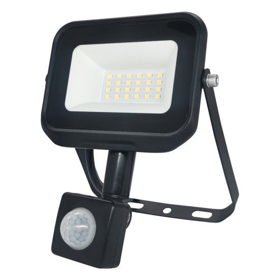 Powertech Led Προβολέας Pt-1261, Με Αισθητήρα Κίνησης, 20W, 4000K, Ip65