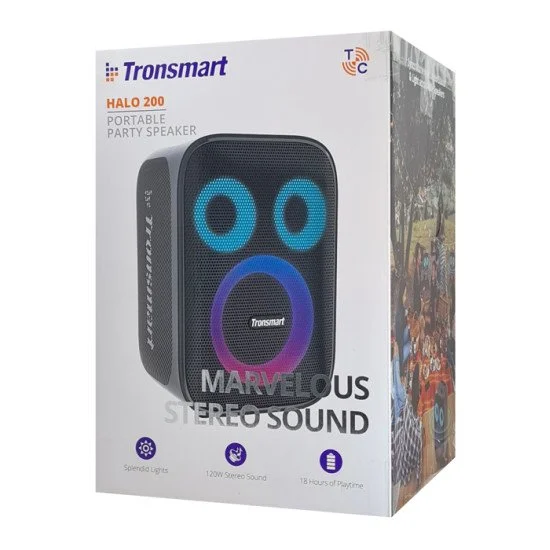 Tronsmart Φορητό Ηχείο Halo 200 Με 2X Μικρόφωνα, 120W, 15000Mah, Led, Μαύρο Tronsmart Φορητό Ηχείο Halo 200 Με 2X Μικρόφωνα, 120W, 15000Mah, Led, Μαύρο