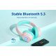 Tronsmart Headphones Για Παιδιά Kh02, Ασύρματα & Ενσύρματα, Ροζ