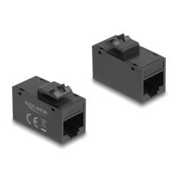 Delock Keystone Module Rj45 90638, Θηλυκό Σε Θηλυκό, Cat 6A Utp, Μαύρο Delock Keystone Module Rj45 90638, Θηλυκό Σε Θηλυκό, Cat 6A Utp, Μαύρο