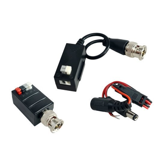 Folksafe Video Balun Fs-Hdap4501 Για Cctv, Active Transmitter/Passive Receiver