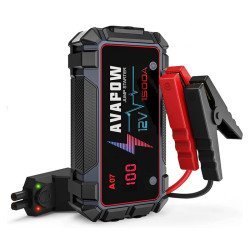 Avapow Εκκινητής Μπαταρίας Αυτοκινήτου A07 Με Φακό, 12V/1500A, 8000Mah