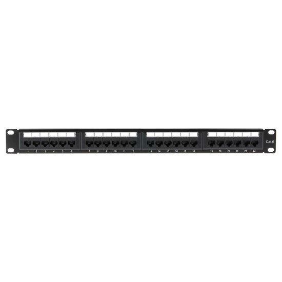 Powertech Patch Panel Netw-0027 Για Rack 19"/1U, 24 Θυρών, Cat 6 Utp, Μαύρο Powertech Patch Panel Netw-0027 Για Rack 19"/1U, 24 Θυρών, Cat 6 Utp, Μαύρο