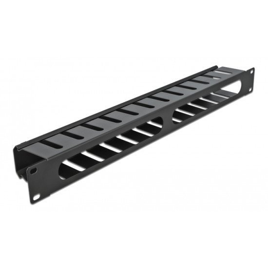 Powertech Cable Management Netw-0028 Για Rack 19"/1U, Μεταλλικό, Μαύρο