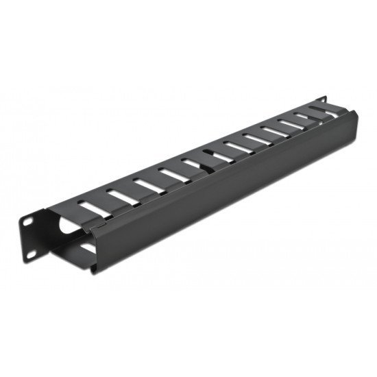 Powertech Cable Management Netw-0028 Για Rack 19"/1U, Μεταλλικό, Μαύρο