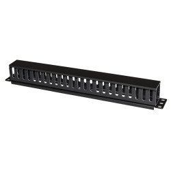 Powertech Cable Management Netw-0029 Για Rack 19"/1U, Πλαστικό, Μαύρο