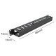 Powertech Cable Management Netw-0028 Για Rack 19"/1U, Μεταλλικό, Μαύρο