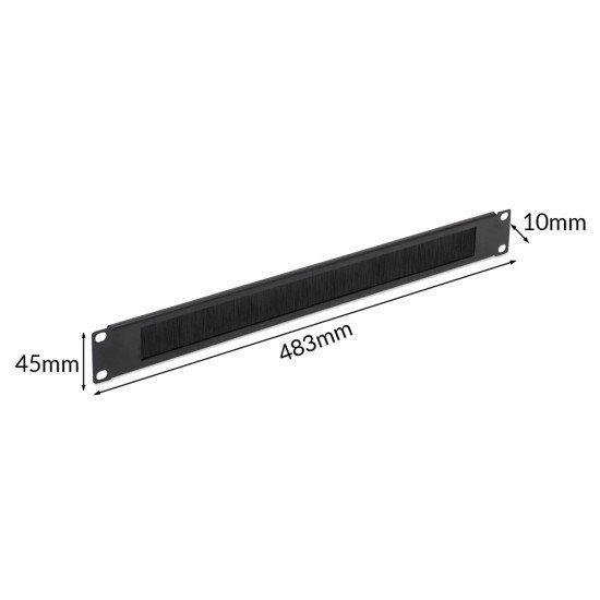 Powertech Βούρτσα Προστασίας Για Rack Netw-0030, 19"/1U, Μεταλλικό, Μαύρο Powertech Βούρτσα Προστασίας Για Rack Netw-0030, 19"/1U, Μεταλλικό, Μαύρο