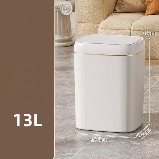 Home Use Κάδος Απορριμμάτων Huh-0188, Αυτόματο Άνοιγμα, 13Lt, Λευκός