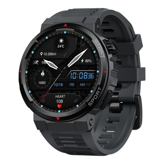 Zeblaze Smartwatch Ares 3 Plus, Heart Rate, 1.43" Amoled, Ip68, Μαύρο