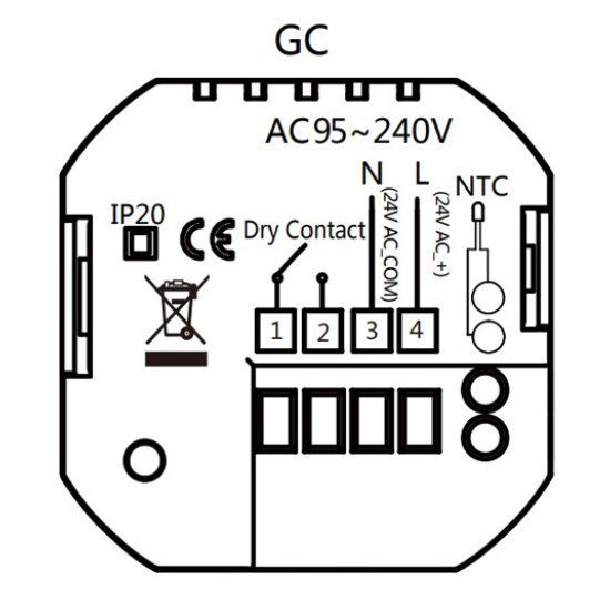 Smart Θερμοστάτης Χώρου Bht-15Gclw, Αερίου, Wifi, Λευκός