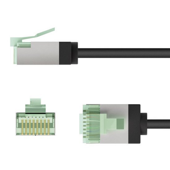 Goobay Καλώδιο Δικτύου 74355, Cat 8.1 U/Ftp, Slim, Copper, 40Gbps, 3M, Μαύρο Goobay Καλώδιο Δικτύου 74355, Cat 8.1 U/Ftp, Slim, Copper, 40Gbps, 3M, Μαύρο