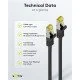 Goobay Καλώδιο Δικτύου 91581, Cat 7 S/Ftp, Copper, 10Gbps, 0.50M, Μαύρο