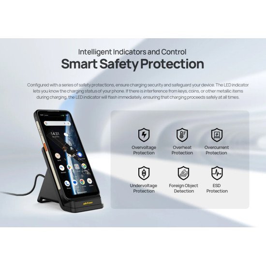 Ulefone Ασύρματος Φορτιστής & Βάση Smartphone Wcs01, 50W, Μαύρος