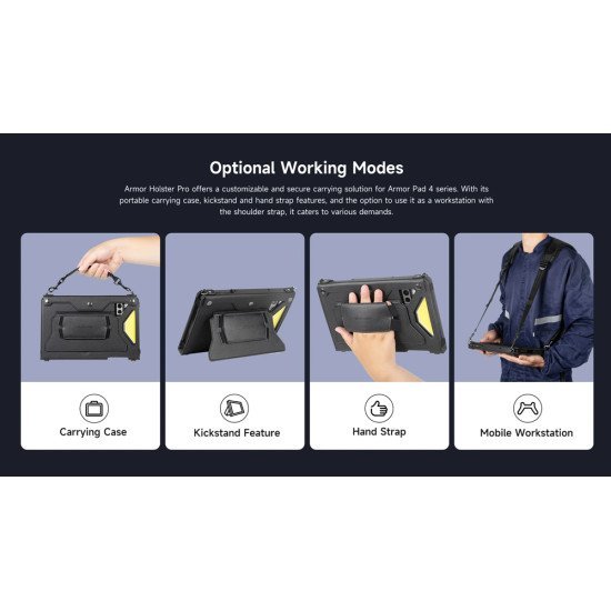 Ulefone Θήκη Προστασίας & Μεταφοράς Uas07 Για Tablet Armor Pad 4 Series, Μαύρη