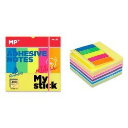 Mp Αυτοκόλλητα Χαρτάκια Σημειώσεων Pn191, 75X75Mm, Χρωματιστά, 400+100Τμχ Mp Αυτοκόλλητα Χαρτάκια Σημειώσεων Pn191, 75X75Mm, Χρωματιστά, 400+100Τμχ