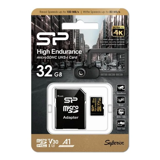 Silicon Power Κάρτα Μνήμης Microsdhc High Endurance, 32Gb, Class 10 Uhs-I U3 A1 V30 Silicon Power Κάρτα Μνήμης Microsdhc High Endurance, 32Gb, Class 10 Uhs-I U3 A1 V30
