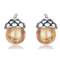 Bamoer Σκουλαρίκια Καρφωτά Sce935 Με Κυβική Ζιρκόνια, Ασήμι 925, Ασημί