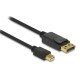 Delock Καλώδιο Mini Displayport Σε Displayport 82698, 4K/60Hz, 21.6 Gbps, 1M, Μαύρο Delock Καλώδιο Mini Displayport Σε Displayport 82698, 4K/60Hz, 21.6 Gbps, 1M, Μαύρο