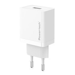Powertech Φορτιστής Τοίχου Pt-1320, Usb, 12W, Λευκός Powertech Φορτιστής Τοίχου Pt-1320, Usb, 12W, Λευκός