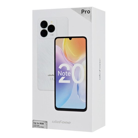 Ulefone Smartphone Note 20 Pro, 6.75", 4/256Gb, 6000Mah, Μαύρο