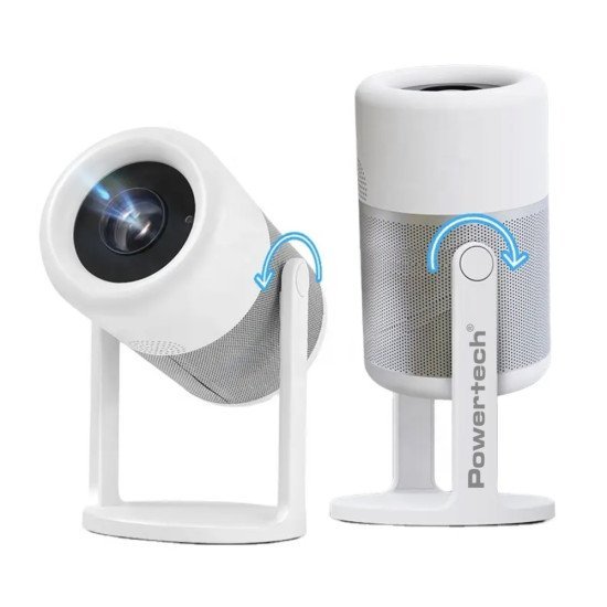 Powertech Smart Βιντεοπροβολέας Pt-1305, 1080P, Wifi, Android, 170 Ansi Lumens, Λευκός Powertech Smart Βιντεοπροβολέας Pt-1305, 1080P, Wifi, Android, 170 Ansi Lumens, Λευκός