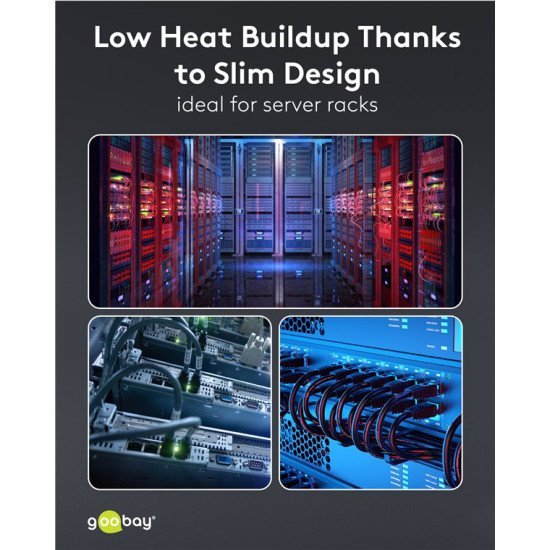 Goobay Καλώδιο Δικτύου 74244, Cat 6A U/Utp, Slim, Copper, 500Mhz, 0.15M, Λευκό Goobay Καλώδιο Δικτύου 74244, Cat 6A U/Utp, Slim, Copper, 500Mhz, 0.15M, Λευκό