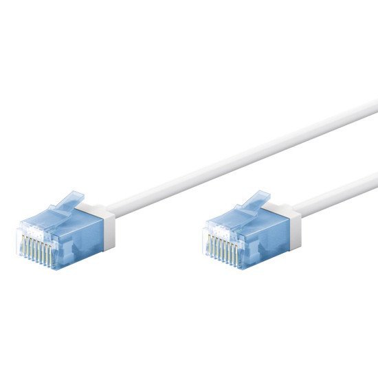 Goobay Καλώδιο Δικτύου 74284, Cat 6A U/Utp, Slim, Copper, 500Mhz, 0.25M, Λευκό Goobay Καλώδιο Δικτύου 74284, Cat 6A U/Utp, Slim, Copper, 500Mhz, 0.25M, Λευκό