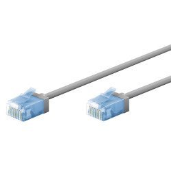 Goobay Καλώδιο Δικτύου 74221, Cat 6A U/Utp, Slim, Copper, 500Mhz, 0.5M, Γκρι