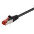Goobay Καλώδιο Δικτύου 92459, Cat 6 S/Ftp, Copper, 250Mhz, 0.15M, Μαύρο