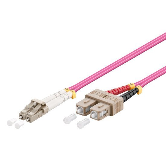 Goobay Καλώδιο Οπτικής Ίνας Lc-Upc Σε Sc-Upc 95943, Multimode Om4, 1M, Βιολετί Goobay Καλώδιο Οπτικής Ίνας Lc-Upc Σε Sc-Upc 95943, Multimode Om4, 1M, Βιολετί