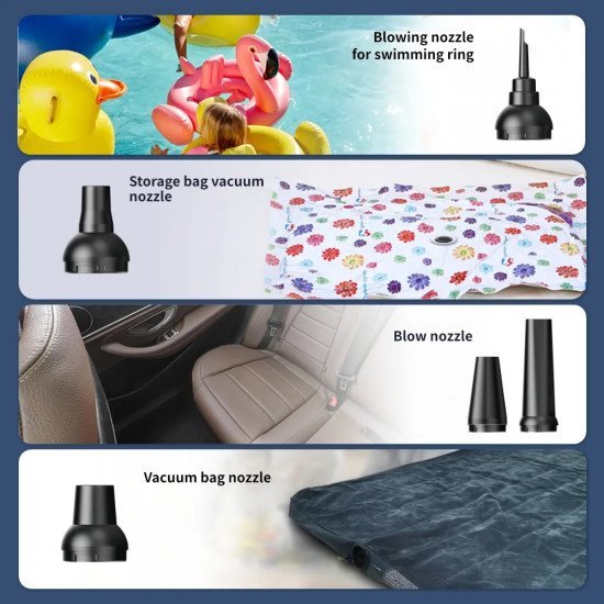 Kinzir Ηλεκτρικό Air Duster Ad57, 180W, 8000Mah, Γκρι Kinzir Ηλεκτρικό Air Duster Ad57, 180W, 8000Mah, Γκρι