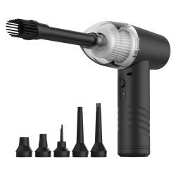 Kinzir 2 Σε 1 Σκουπάκι Χειρός & Air Duster Vc43, 70W, 6000Mah, Μαύρο