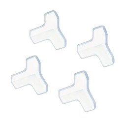 Προστατευτικά Γωνίας Επίπλων Ag441B Με Αυτοκόλλητο, 3.2X3.2X1.2Cm, Διάφανα, 4Τμχ