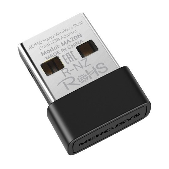 Mercusys Ασύρματος Usb Αντάπτορας Δικτύου Ma20N, 650Mbps Ac650, Ver 1.0 Mercusys Ασύρματος Usb Αντάπτορας Δικτύου Ma20N, 650Mbps Ac650, Ver 1.0