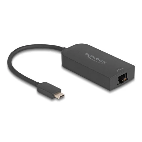 Delock Αντάπτορας Δικτύου 66046, Usb-C, 2.5Gbps Ethernet, Μαύρος Delock Αντάπτορας Δικτύου 66046, Usb-C, 2.5Gbps Ethernet, Μαύρος