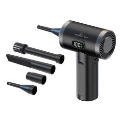 Powertech Ηλεκτρικό Air Duster Pt-1316 Με Led Φακό, 50W, 3600Mah, Μαύρο
