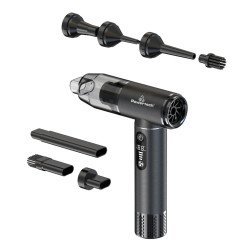 Powertech 2 Σε 1 Σκουπάκι Χειρός & Air Duster Pt-1317, 75W, 5000Mah, Μαύρο